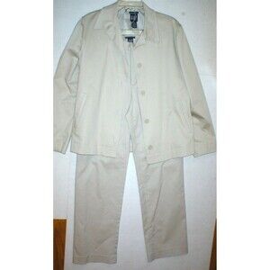 Gap Suit Separates Blazer Jacket Pants 6 Beige Khaki Tan Womens Work Vintage